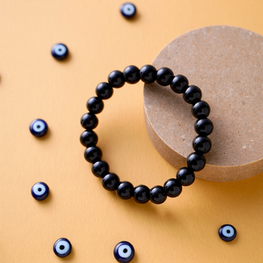 Protect from Psyhic attacks & Negative Engery: Black Tourmaline Bracelet - Abhimantrit & Certified