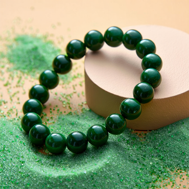 Promote Healthy Skin & Improve Digestion: Green Jade Bracelet  - Abhimantrit & Certified