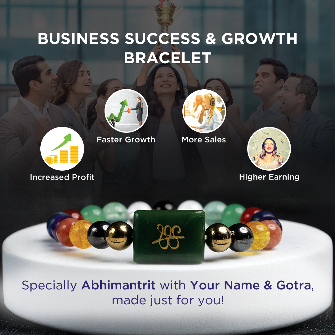 Business Success & Growth Bracelet - Abhimantrit & Certified