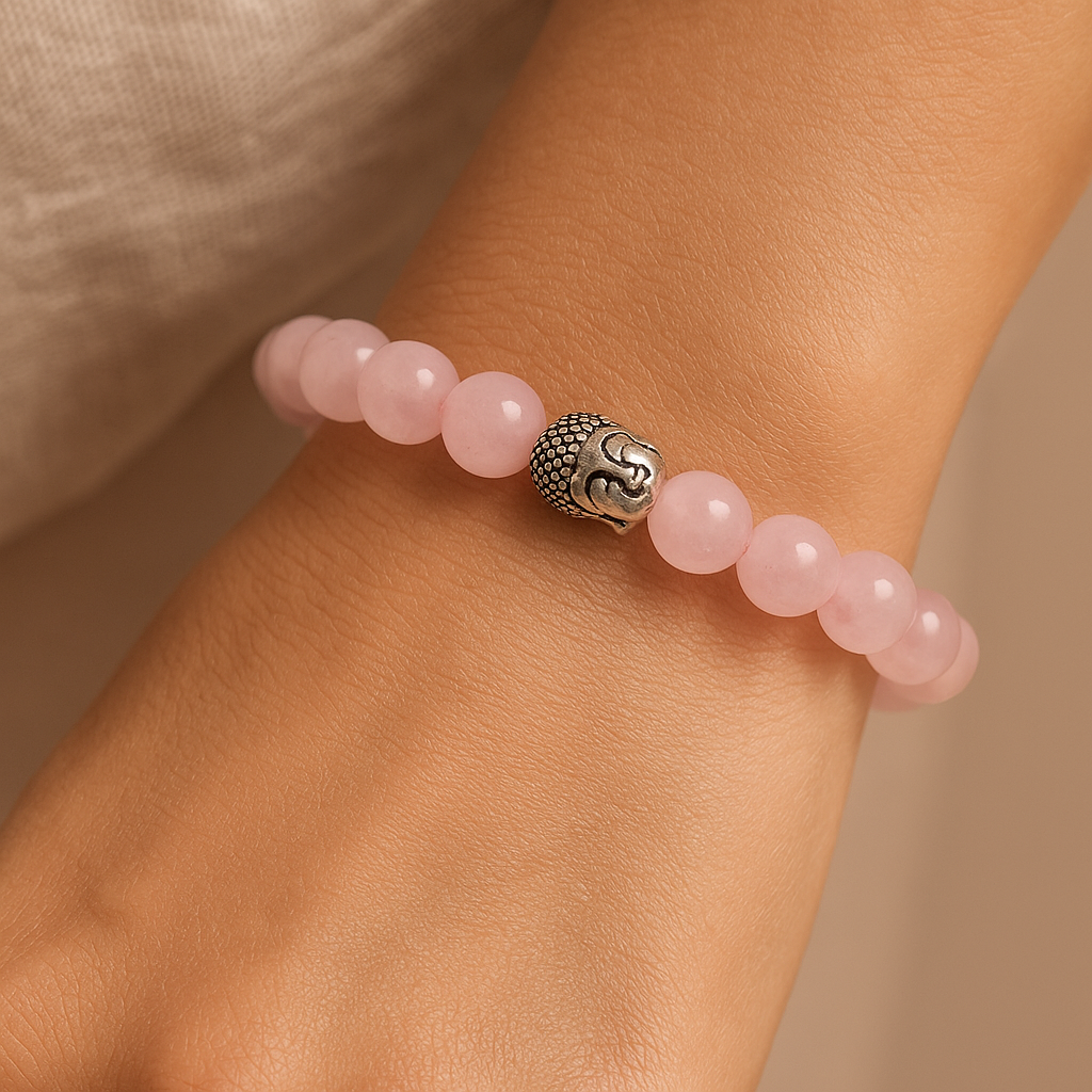 Improve Love, Relationship & Emotional Connection: Rose Quartz Bracelet - Abhimantrit & Certified