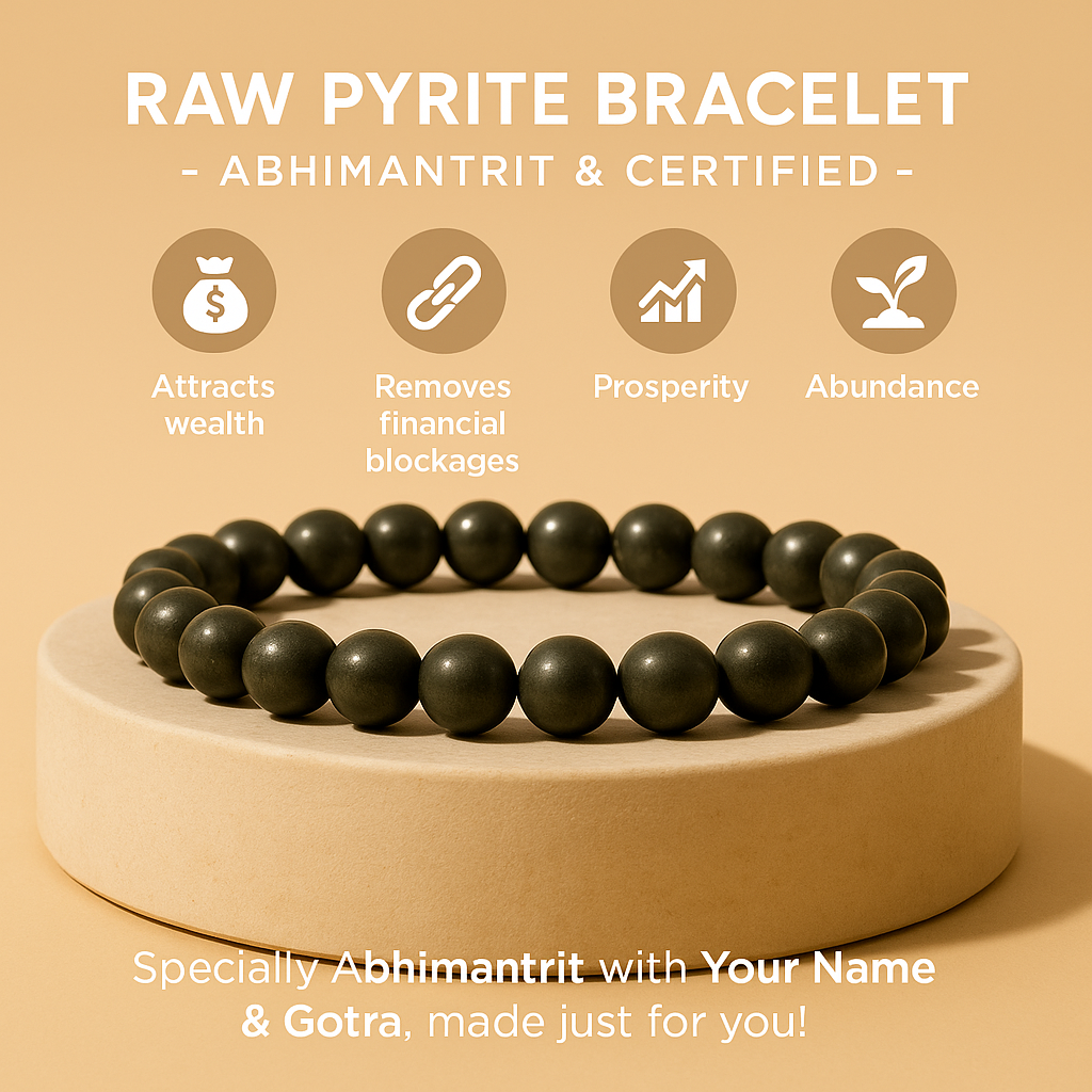 Raw Pyrite Bracelet - Abhimantrit & Certified