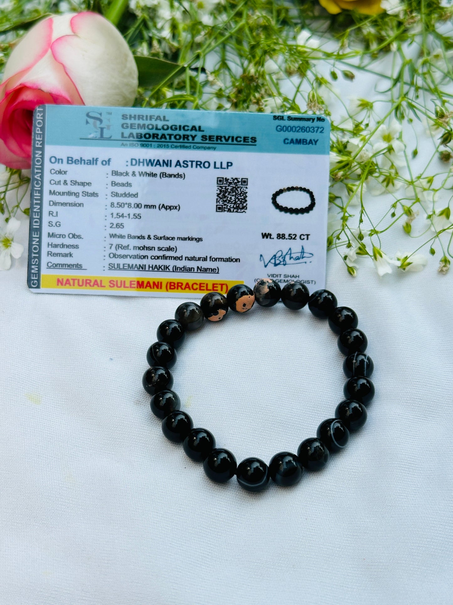 Negative Energy & Tantra Mantra Protection: Black Sulemani Bracelet - Abhimantrit & Certified