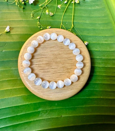 Spiritual Cleansing & Purification: Selenite Bracelet - Abhimantrit & Certified