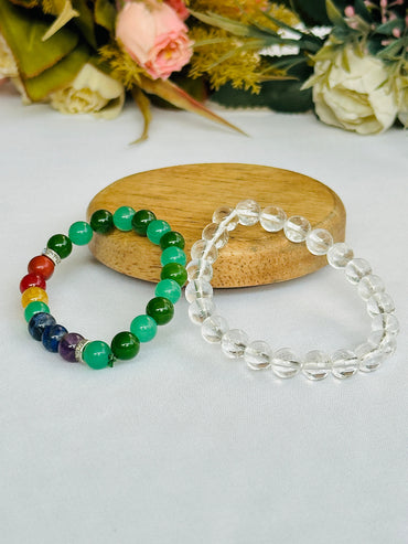 Key to Success: Clear Quartz and Academic & Career Success Bracelet - Abhimantrit & Certified