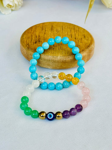 Pati Patni Mai Never Ending Pyaar: Turquoise & Couple Bracelet - Abhimantrit & Certified