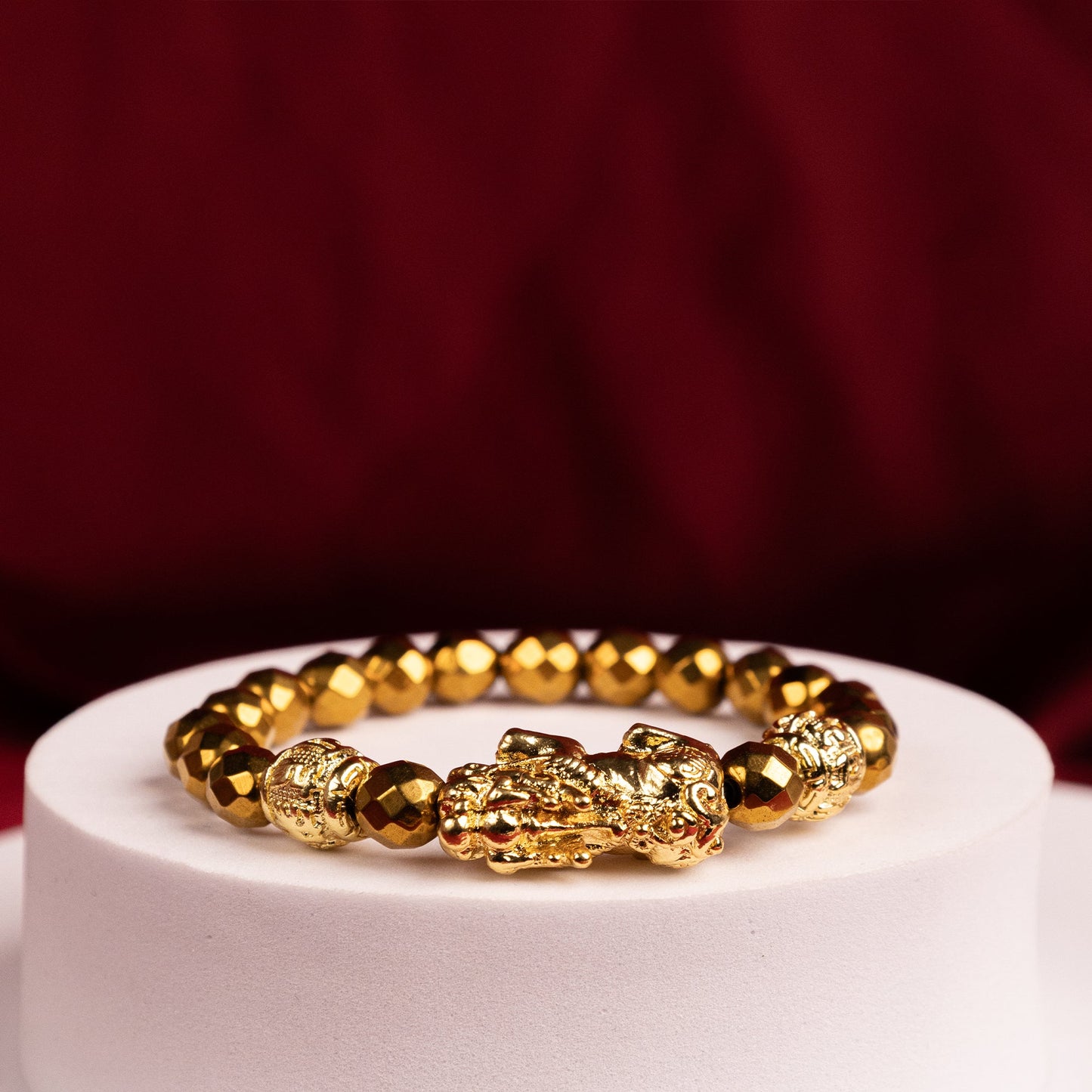 Golden Pyrite Bracelet With Pixu- Abhimantrit & Certified