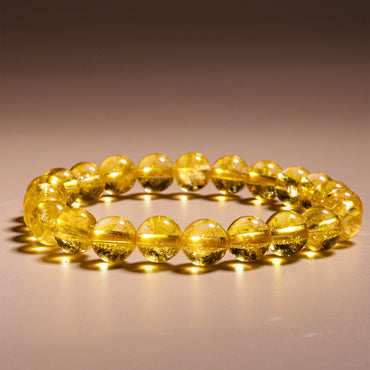 High Financial Status, Success in Job & Profession: Yellow Citrine Bracelet - Abhimantrit & Certified