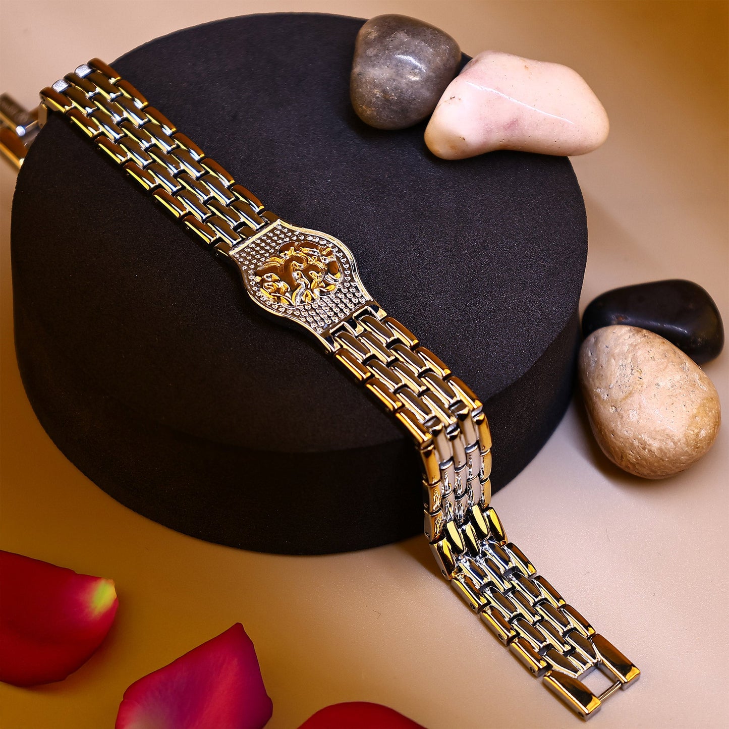 Shree Ganesh: IGP Gold & Silver Plating Bracelet - Abhimantrit