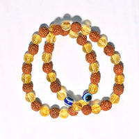 Rudraksha & Citrine Bracelet