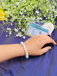 Fear, Anger, Stress and Anxiety Relief: Morganite Bracelet - Abhimantrit & Certified