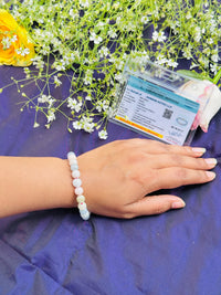 Fear, Anger, Stress and Anxiety Relief: Morganite Bracelet - Abhimantrit & Certified