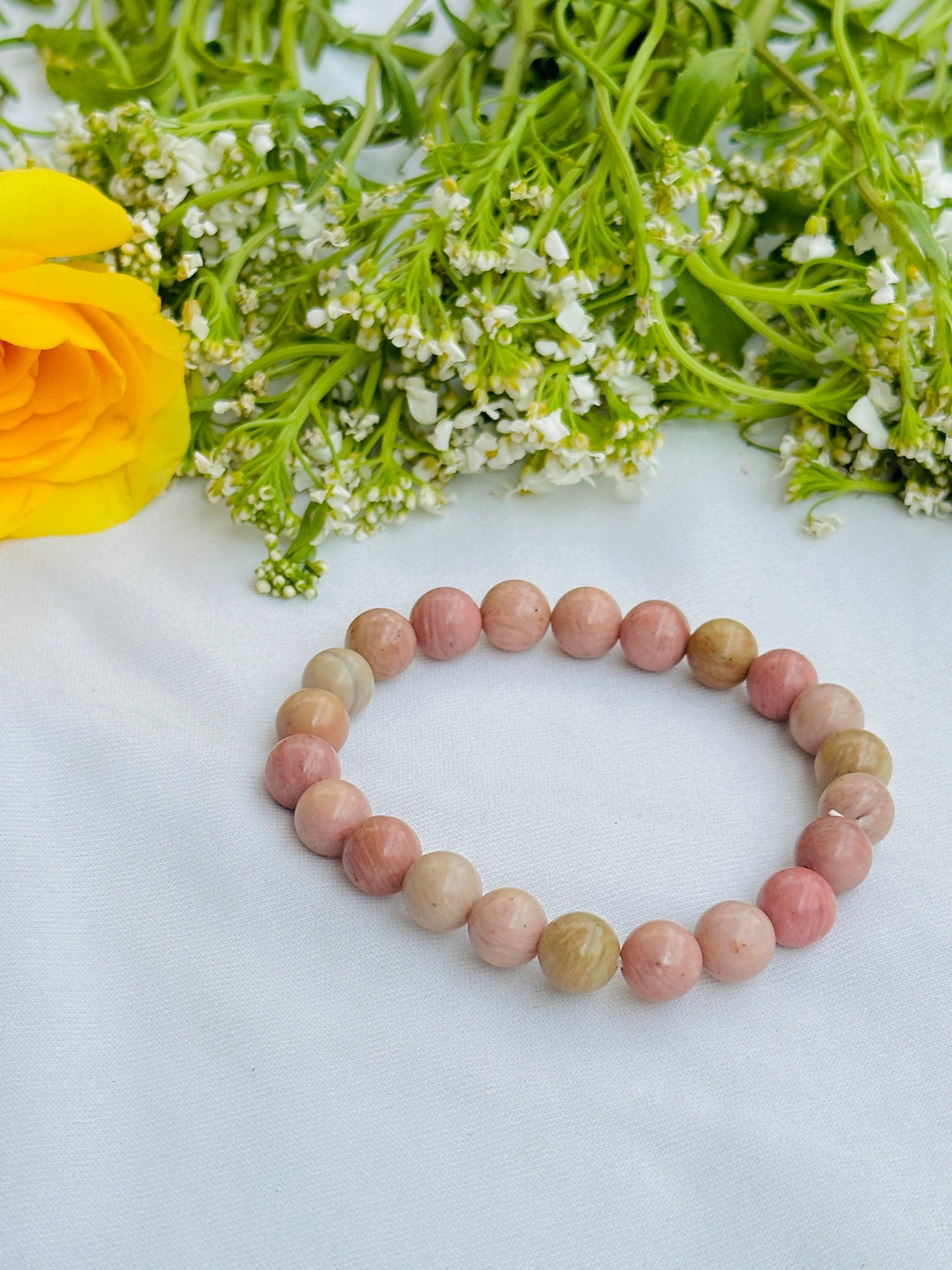 Rhodochrosite Bracelet - Abhimantrit & Certified