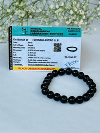 Remove Psychic Smog from Your Aura (Black Obsidian) Bracelet - Abhimantrit & Certified