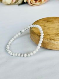 Strengthen Memory, Pain & Stress Relief: Howlite Bracelet - Abhimantrit & Certified